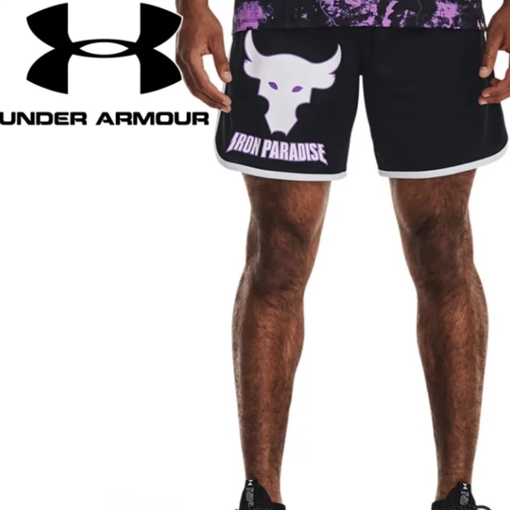 Under Armour Project Rock Iron Paradise Disrupt Mesh Shorts Men’s